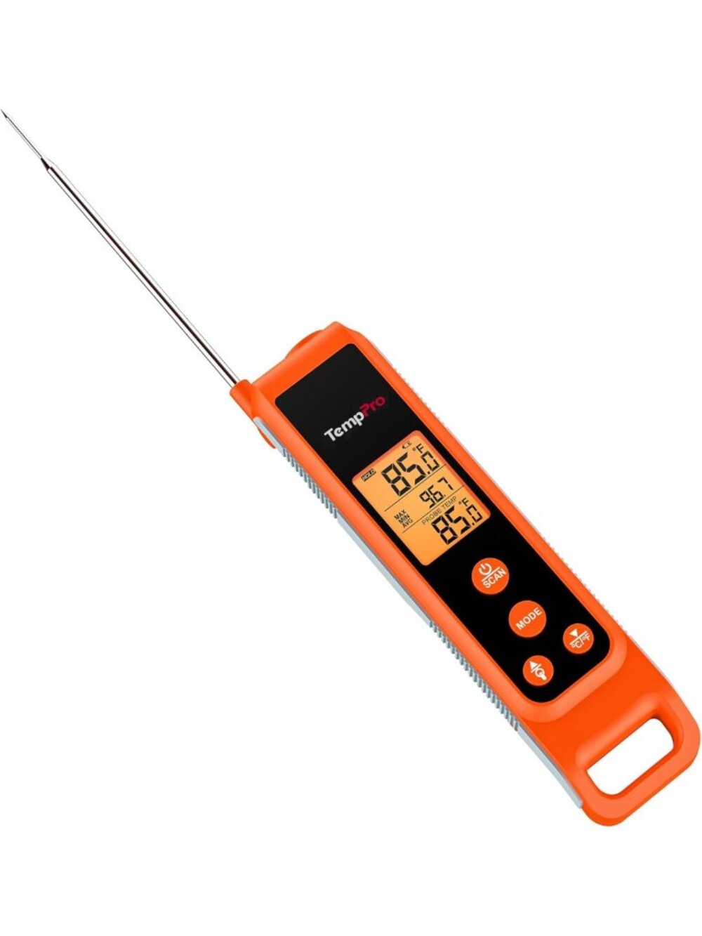 2-in-1 Instant Read Cooking Thermometer - Infrared & Meat Probe, Non-Contact